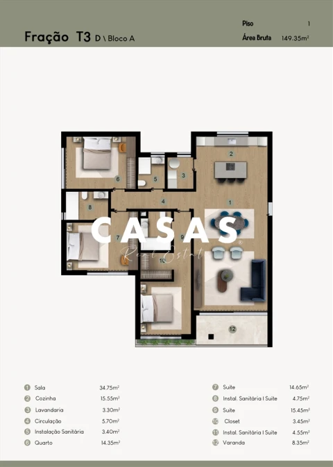 Apartamento T3 para Venda em Camara de Lobos