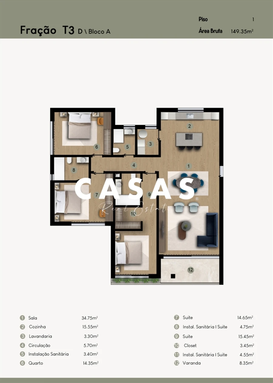 Apartamento T3 para Venda em Camara de Lobos Foto 14