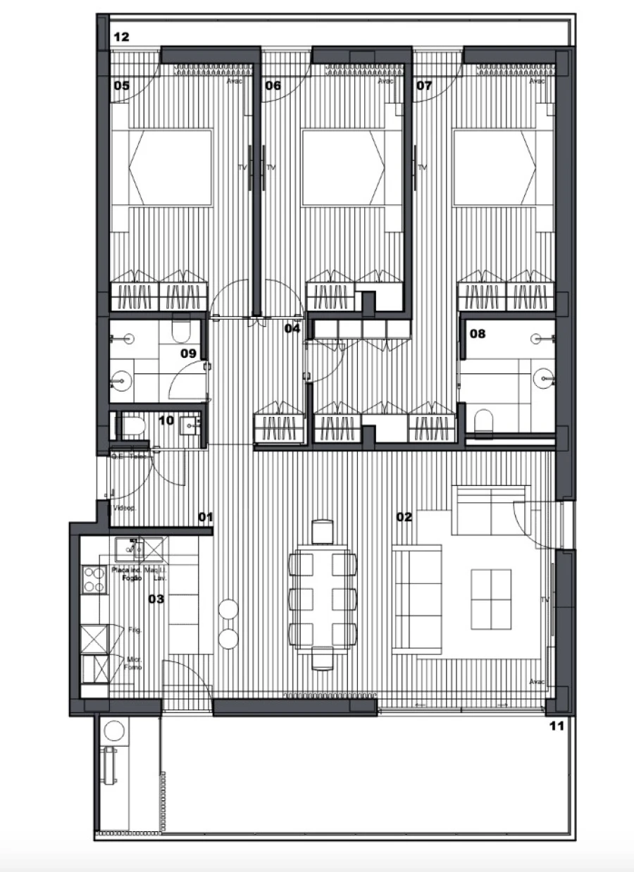 Apartamento T3 para Venda em Águeda e Borralha Planta 1