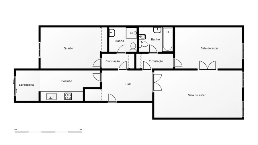 Apartamento T2 para Venda em Avenidas Novas Planta 1