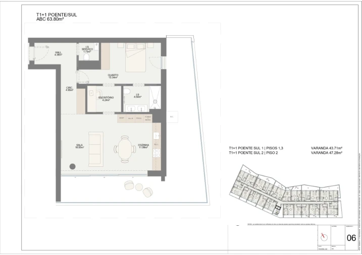 Apartamento T1 para Venda em Oliveira do Douro Planta 1