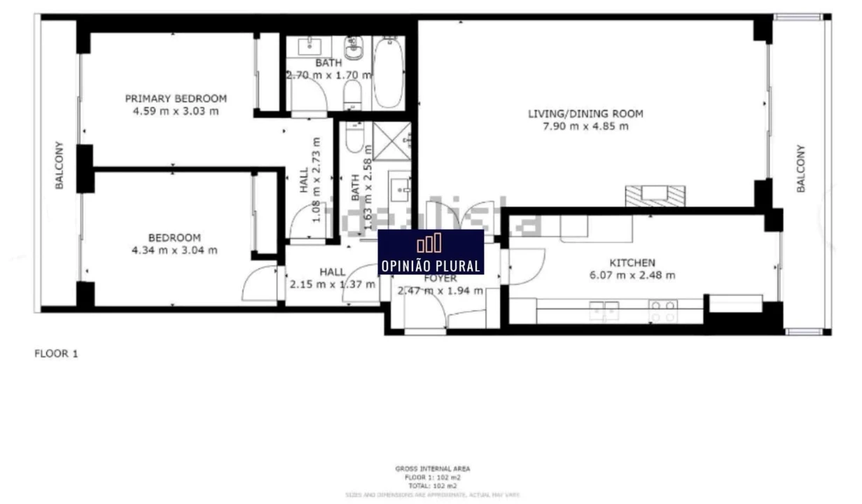Apartamento T2 para Venda em São Felix da Marinha Foto 22