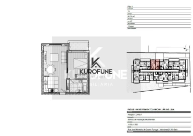 Apartamento T1 para Venda em Gulpilhares e Valadares