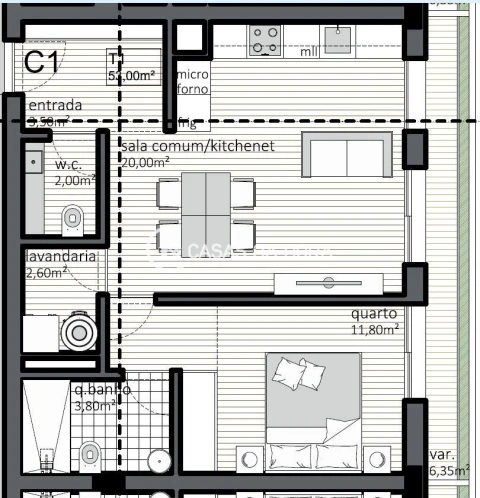 Apartamento T1 para Venda em Matosinhos e Leça da Palmeira