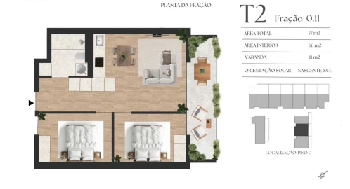 Apartamento T1 para Venda em Vilar de Andorinho