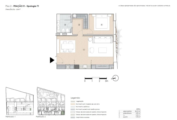 Apartamento T1 para Venda em Paranhos Planta 1