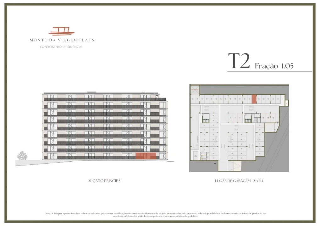 Apartamento T2 para Venda em Vilar de Andorinho Planta 2