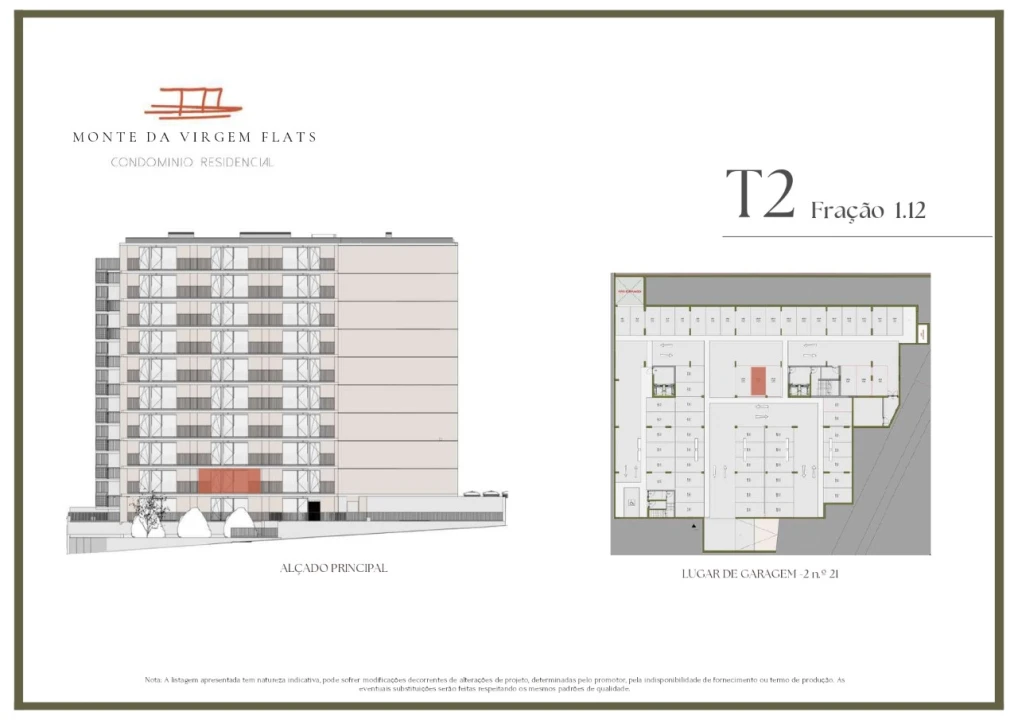 Apartamento T2 para Venda em Vilar de Andorinho Planta 2