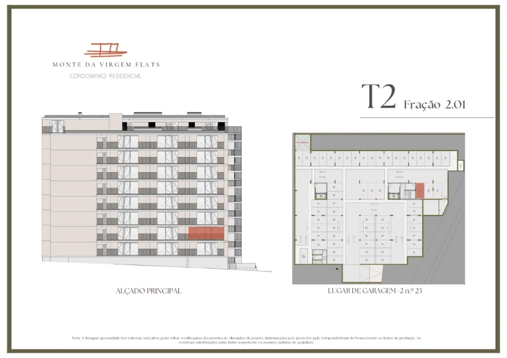 Apartamento T2 para Venda em Vilar de Andorinho Planta 2