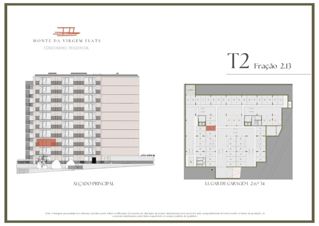 Apartamento T2 para Venda em Vilar de Andorinho Planta 2