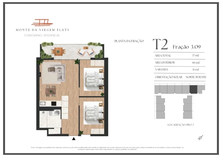 Apartamento T2 para Venda em Vilar de Andorinho Planta 1