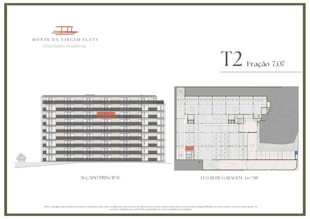 Apartamento T2 para Venda em Vilar de Andorinho Planta 2