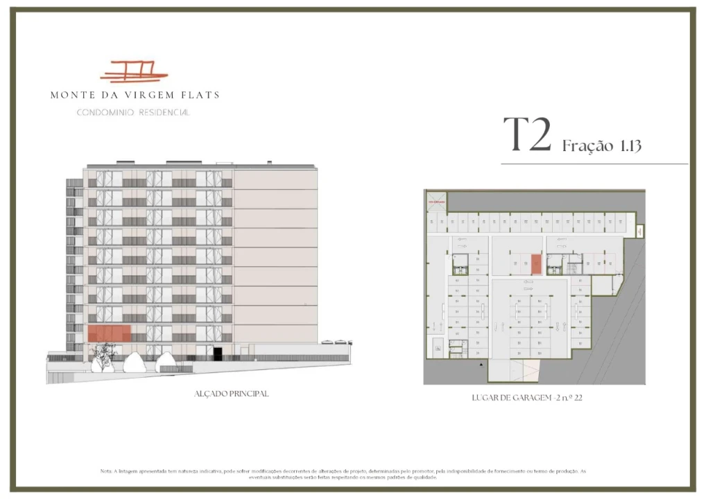 Apartamento T2 para Venda em Vilar de Andorinho Planta 2