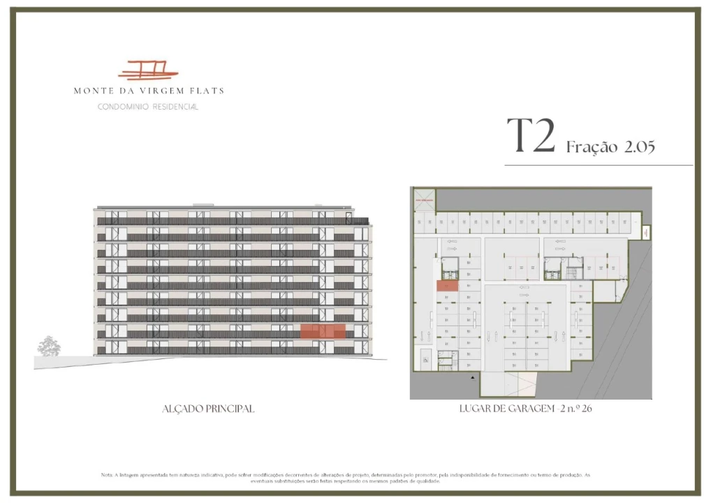 Apartamento T2 para Venda em Vilar de Andorinho Planta 2