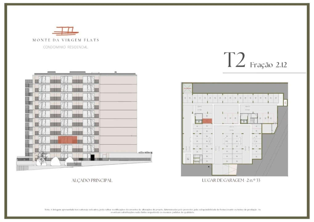 Apartamento T2 para Venda em Vilar de Andorinho Planta 2