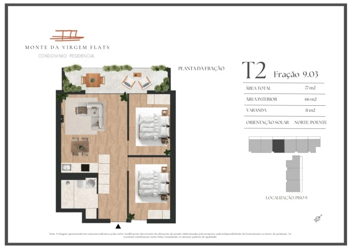 Apartamento T2 para Venda em Vilar de Andorinho Planta 1