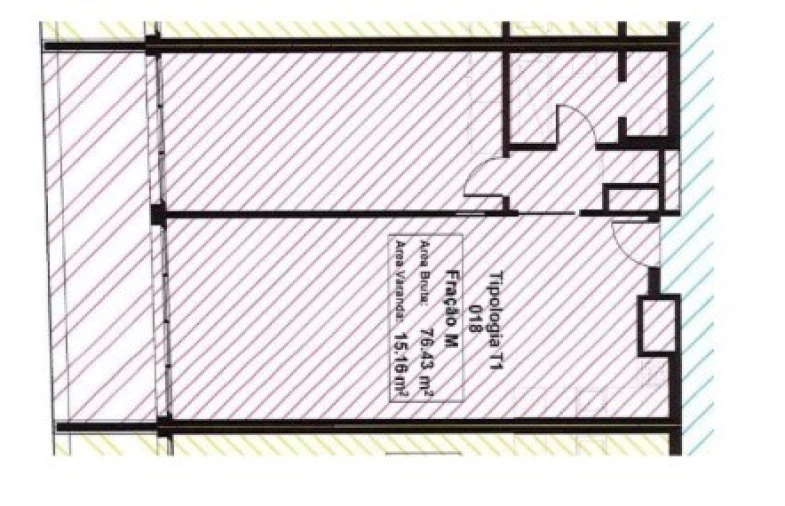 Apartamento T1 para Venda em Alcantara Planta 1