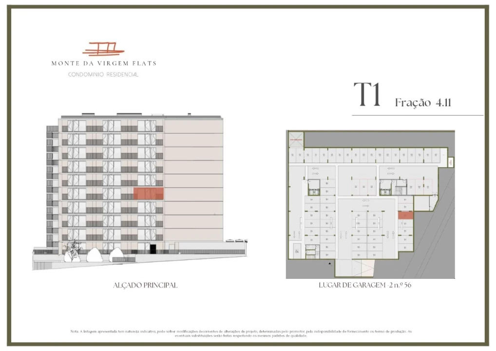 Apartamento T1 para Venda em Vilar de Andorinho Planta 2