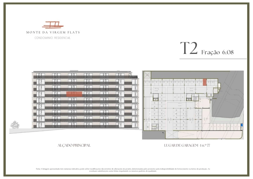 Apartamento T2 para Venda em Vilar de Andorinho Planta 2