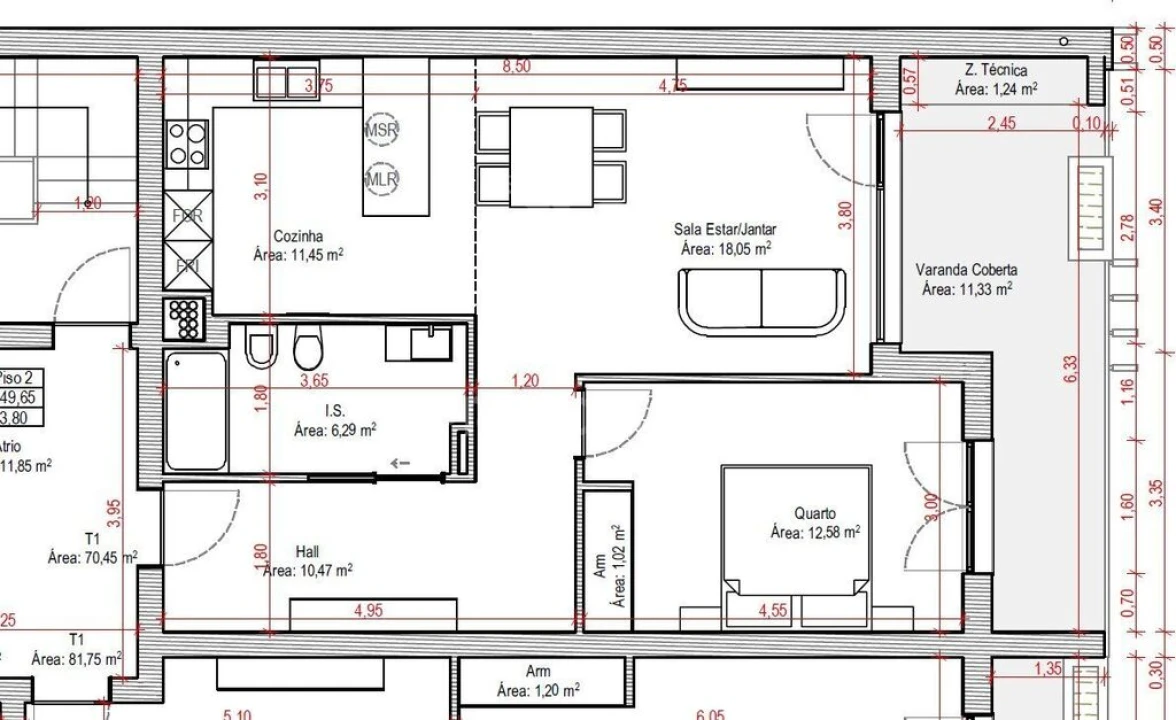 Apartamento T1 para Venda em Fatima Foto 20