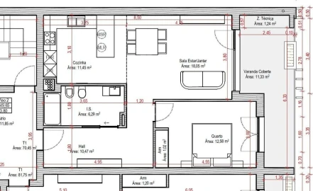 Apartamento T1 para Venda em Fatima