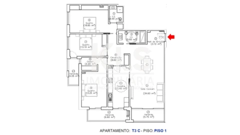 Apartamento T3 para Venda em Tavarede