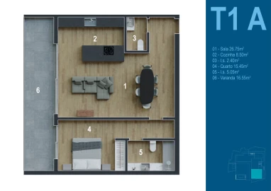 Apartamento T1 para Venda em Funchal (Santa Maria Maior)