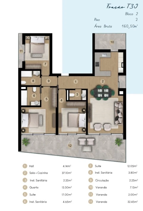 Apartamento T3 para Venda em São Martinho