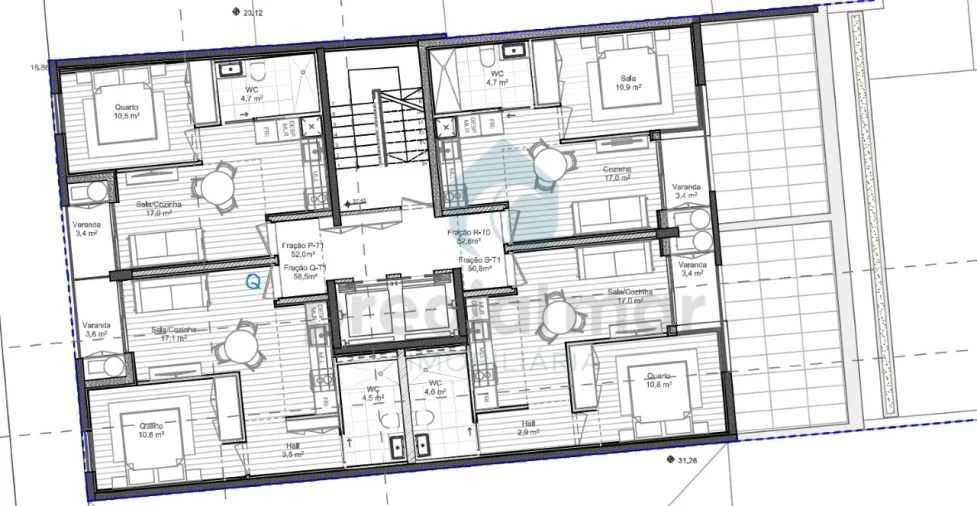Apartamento T1 para Venda em Matosinhos e Leça da Palmeira Planta 1