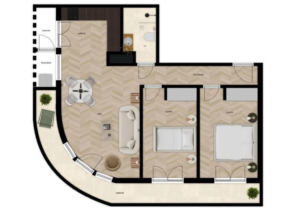 Apartamento T2 para Venda em Campolide Planta 2