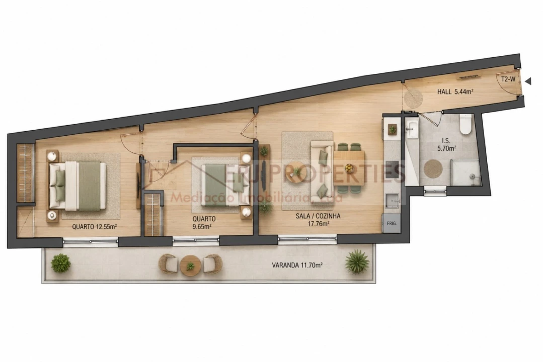 Apartamento T2 para Venda em Altura Foto 1