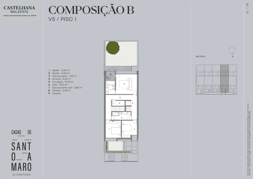 Moradia T5 para Venda em Alcantara Planta 3