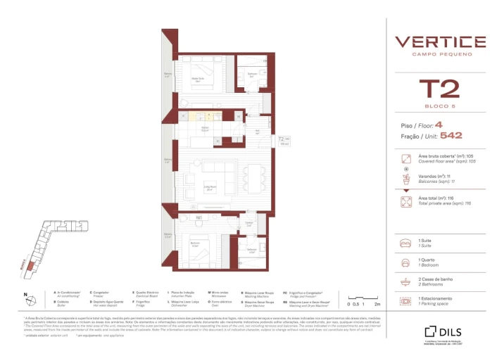 Apartamento T2 para Venda em Areeiro Planta 1