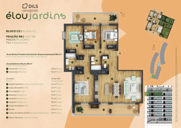Apartamento T4 para Venda em Santo António dos Cavaleiros e Frielas Planta 1