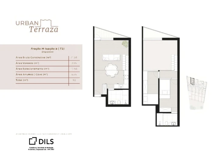 Apartamento T2 para Venda em São Mamede de Infesta e Senhora da Hora Planta 2