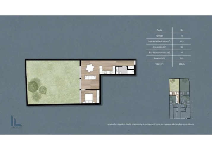 Apartamento T1 para Venda em São Mamede de Infesta e Senhora da Hora Planta 1