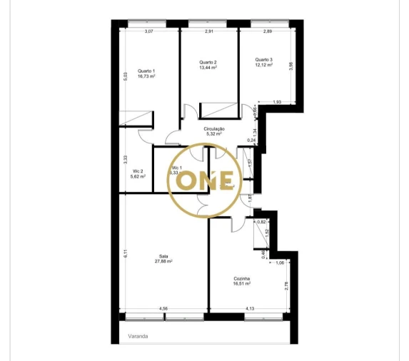 Apartamento T3 para Venda em Nespereira Planta 1