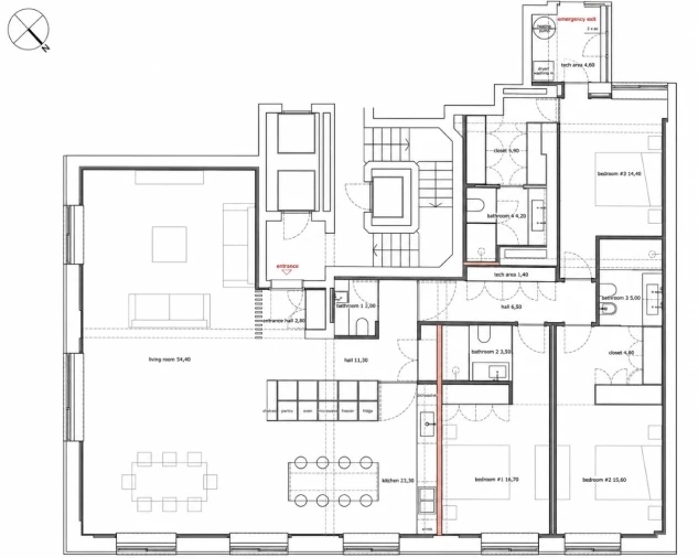 Apartamento T3 para Venda em Santo António Planta 1