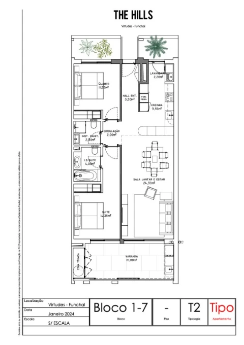 Apartamento T2 para Venda em São Martinho