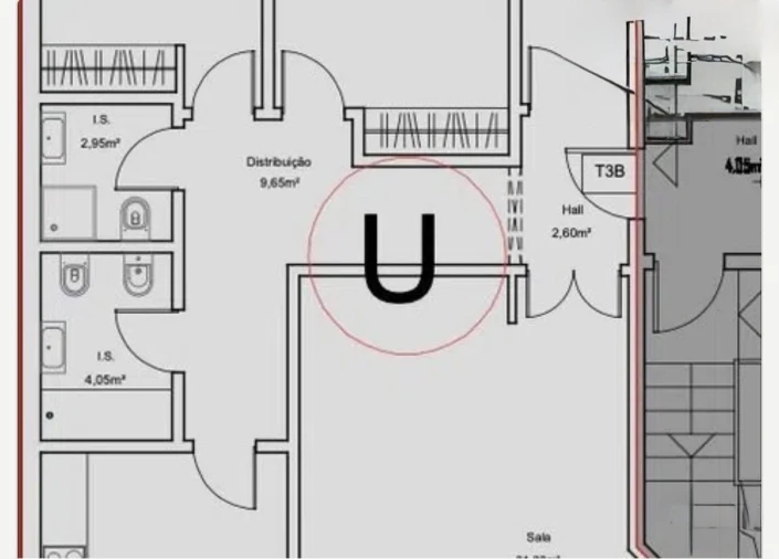 Apartamento T3 para Venda em Quelfes Planta 1
