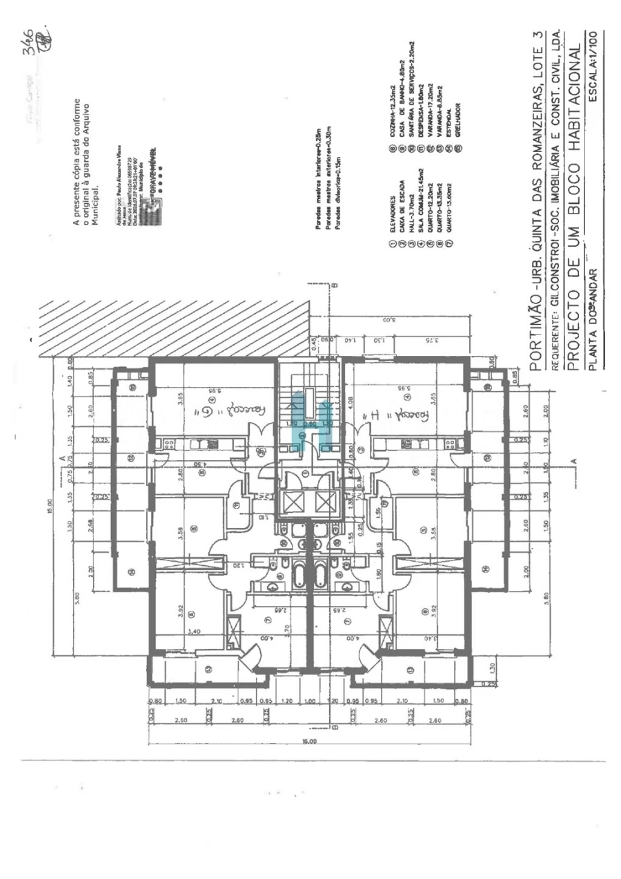 Apartamento T3 para Venda em Portimão Planta 1