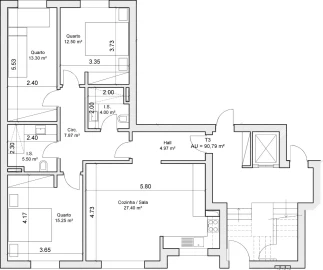 Apartamento T3 para Venda em Benavente