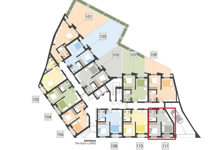 Apartamento T1 para Venda em Paranhos Planta 1
