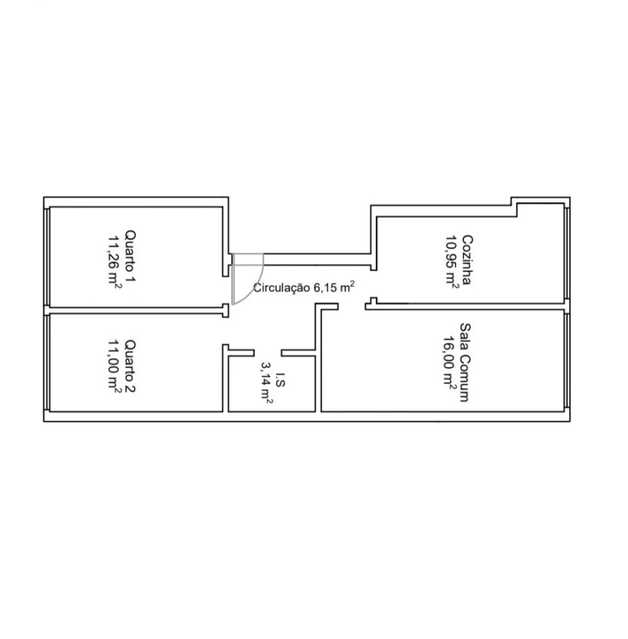 Apartamento T2 para Venda em Penha de França Planta 2