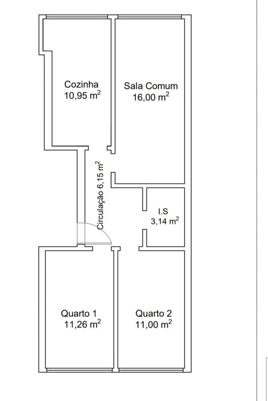 Apartamento T2 para Venda em Penha de França Planta 1