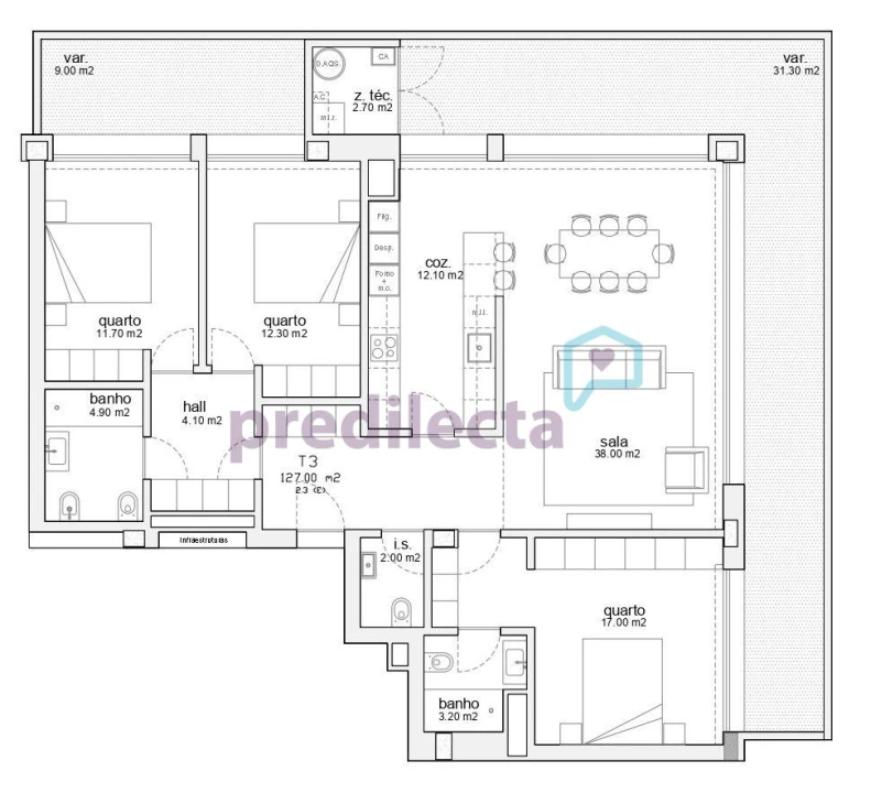 Apartamento T3 para Venda em Paranhos Foto 26