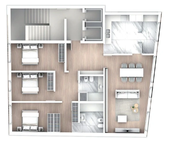 Apartamento T3 para Venda em Cedofeita, Santo Ildefonso, Sé, Miragaia, São Nicolau e Vitória Planta 1