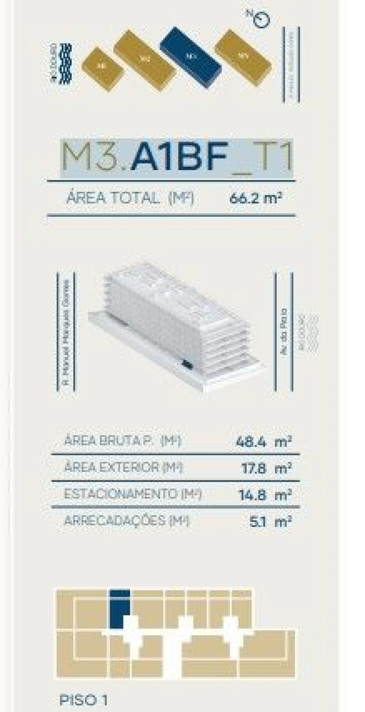 Apartamento T1 para Venda em Canidelo Planta 2