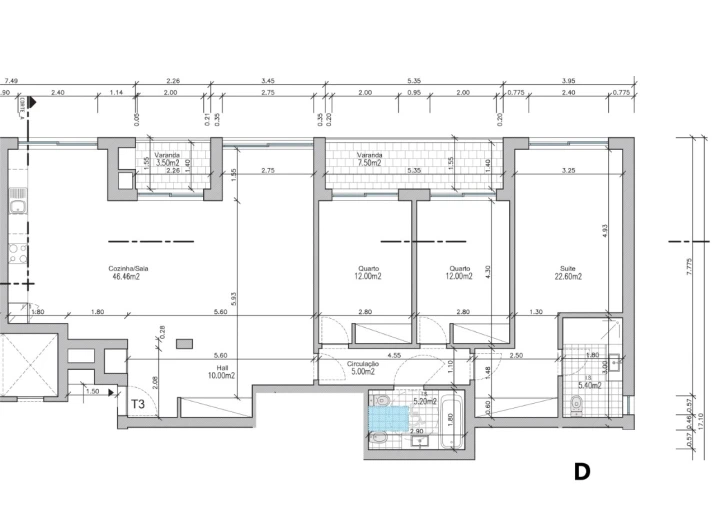 Apartamento T3 para Venda em Alverca do Ribatejo e Sobralinho Planta 1
