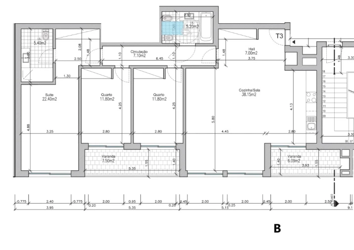 Apartamento T3 para Venda em Alverca do Ribatejo e Sobralinho Planta 1